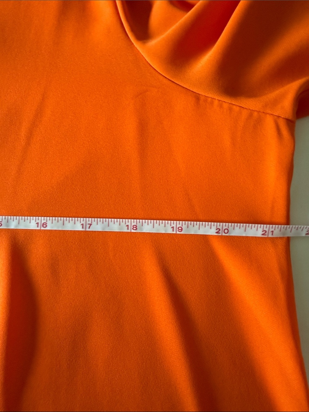 NWOT BOLD elements Bright Orange Cold-Shoulder Ruffle Blouse - Picture 6 of 7